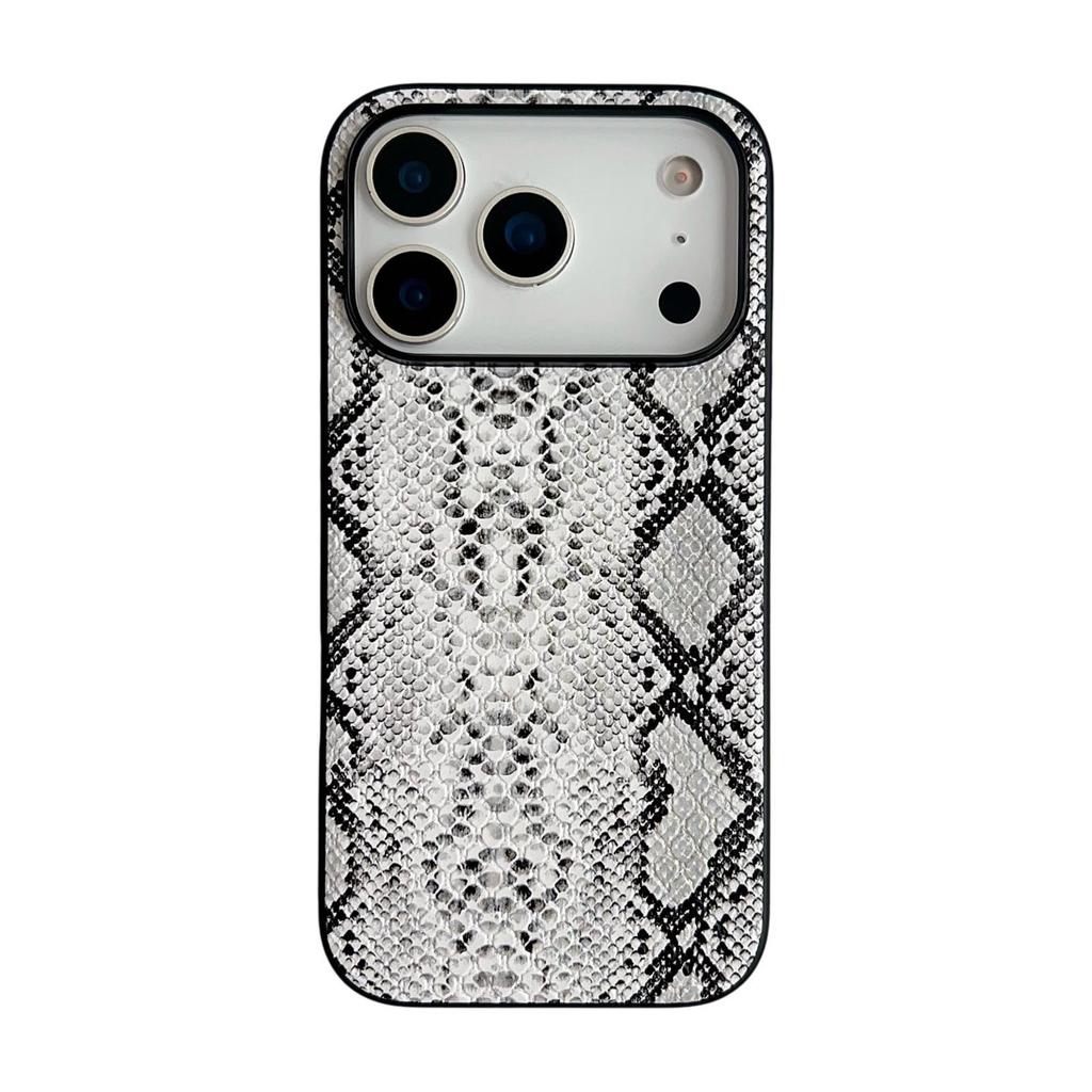 Lederstruktur Stoßfeste Schutzhülle für iPhone 17 Pro Max, 16 Pro und 15 Matt.