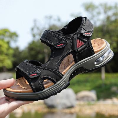 Fashion New Arrival Mens Sandals Genuine Leather Summer Casual Shoes Outdoor Man Beach Shoes Quick Dry Roman Footwear Wading Aqua Shoes