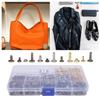 363Pcs Leather Rivets Set 2 Cap Brass DIY HandMade Crafts Accessories with Tools