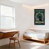 Segno in Latta Metallico Vintage Salem Sanctuary for Wayward Cats Decorazione Gatto Randagio con Gatto Nero e Rose Bianche, Benvenuti EST 1992, Retro Ho