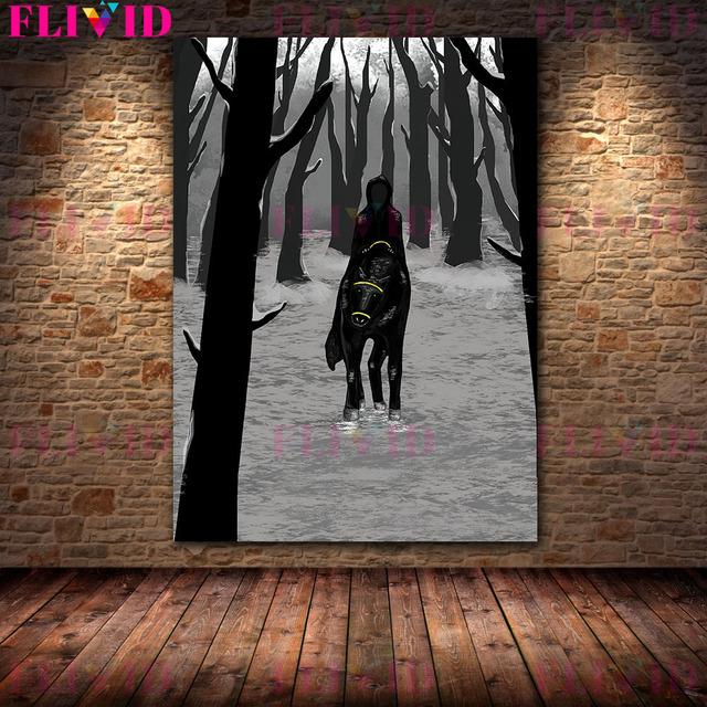 Dark Art Fantasy Magic Wall Art Oil Painting Horror Monster Surrealism Art Poster and Printing