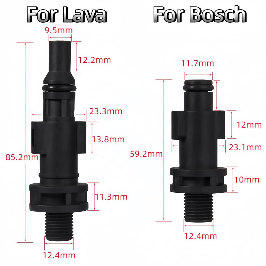 Anlu/Lava/YILI/Karcher/Bosch car washing water gun foam pot adapter high-pressure car washing accessories Different angle nozzle