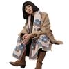 Color Matching Versatile Imitation Cashmere Scarf Wind Warm Scarf Flower Fringed Elegant Women'S Shawl