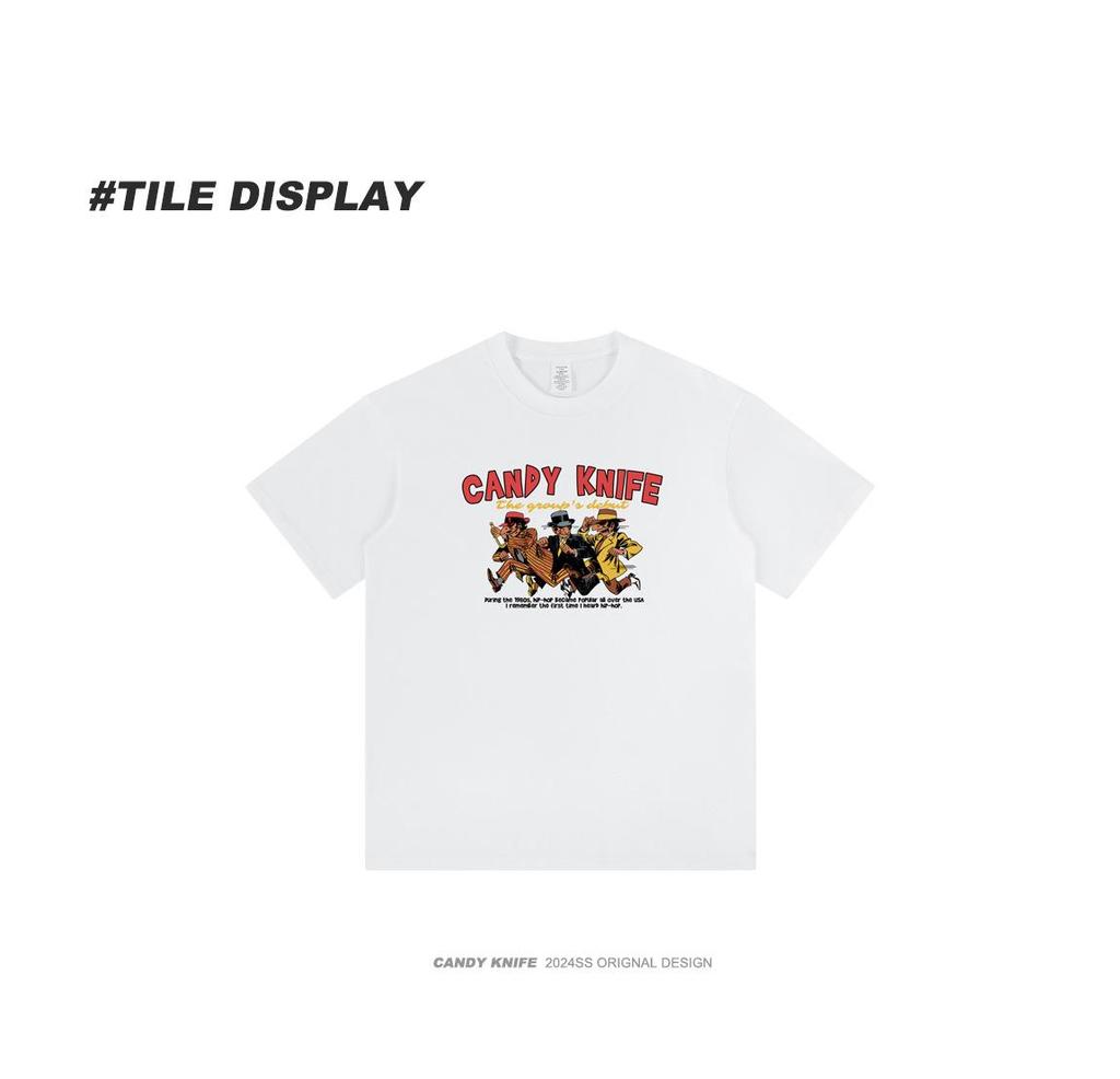 Trendy Retro Cartoon Print Unisex T-shirt - Summer 2024 Collection