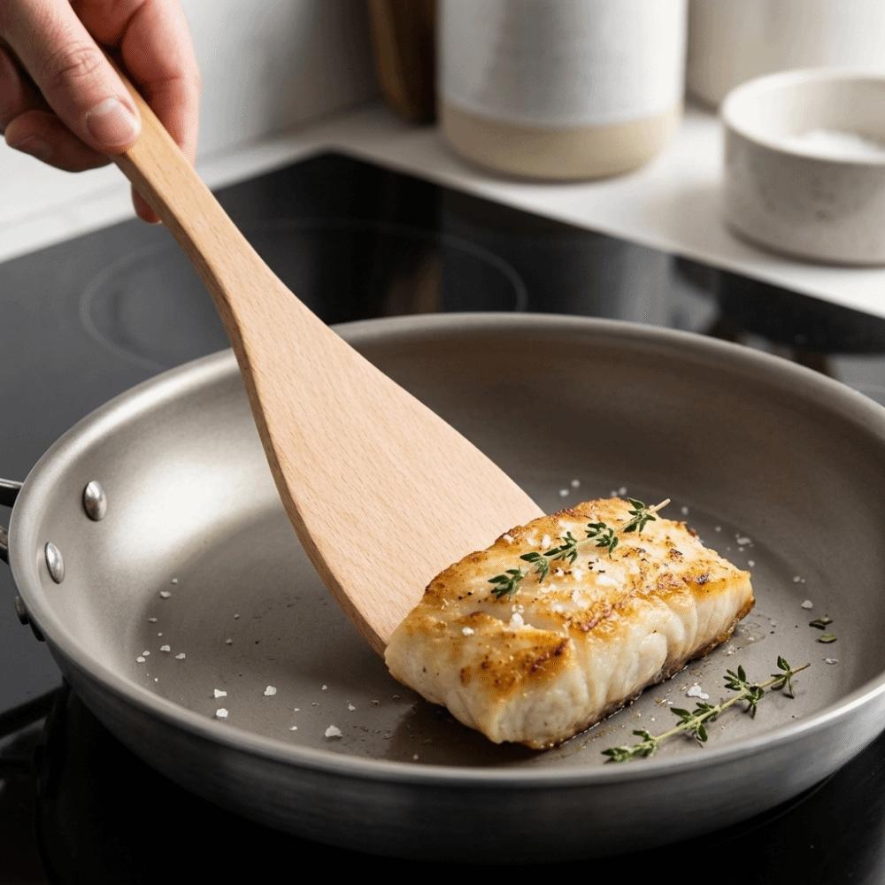 Wide Flat Shovel Head Kitchen Tools Solid Wood Cooking Shovel Cookware Utensil Home Kitchen