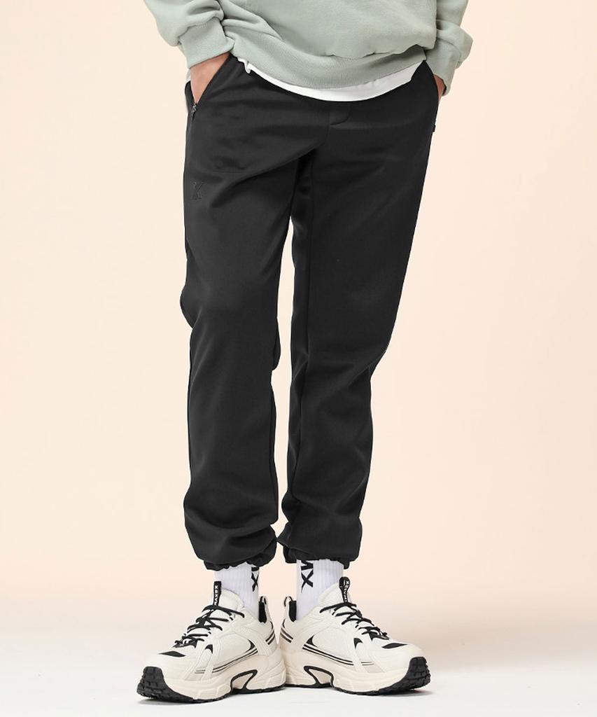 XEXYMIX Stretch Fleece-Lined Jogger Pants Black Xmmtp03H3