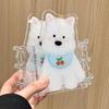 Korean Style Acrylic Pen Holder Cute Fish Cake Desktop Organizers Box Cosmetic Brush Organizer Stationery Pen Storage Boxs