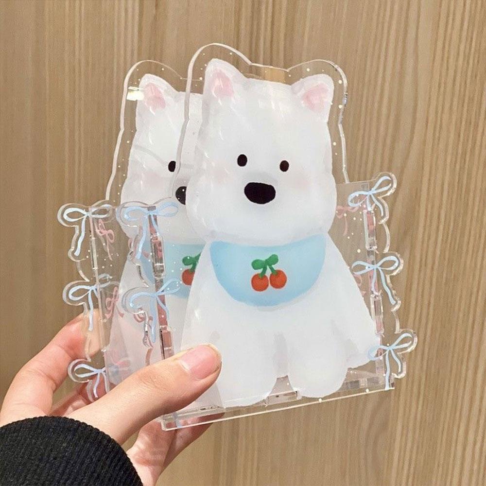 Korean Style Acrylic Pen Holder Cute Fish Cake Desktop Organizers Box Cosmetic Brush Organizer Stationery Pen Storage Boxs
