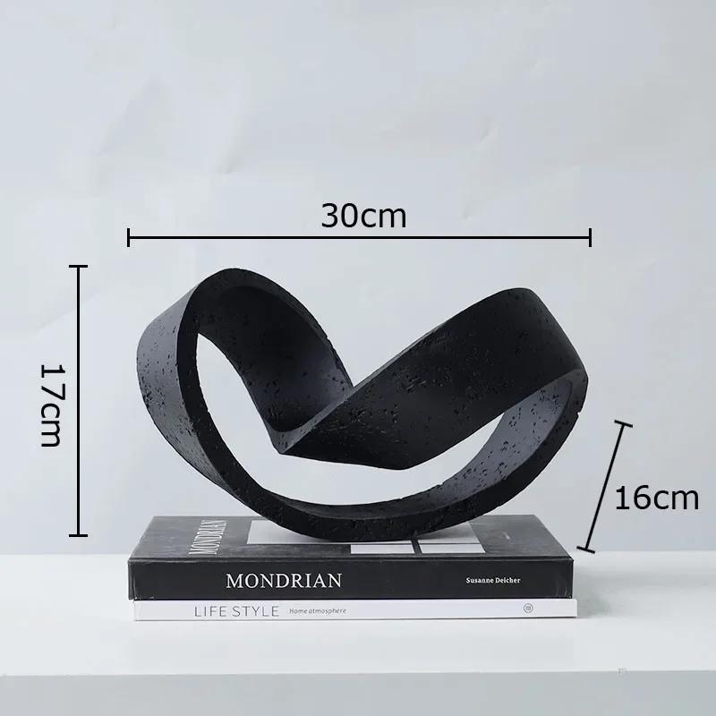 

Creative Twist Knot Artwork Statue Desk Decoration Ornaments Distort Kink Metal Sculpture Abstract Crafts Room Aesthetics Decor чёрный