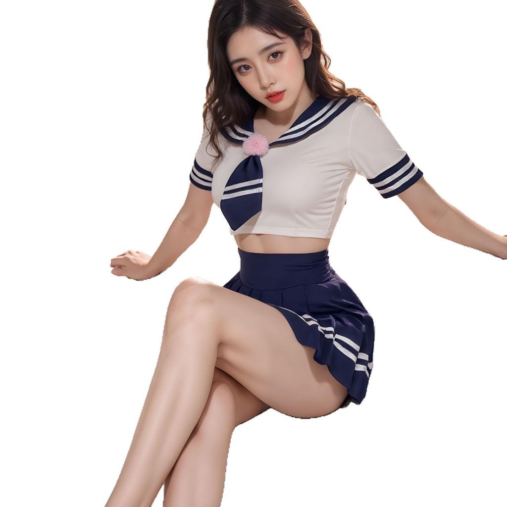 Fun Underwear, Japanese and Korean Campus Clothes, Pure Desire Wind, Navy Collar Rabbit, Student Clothing, College Feng Sailor JK Uniform Suit