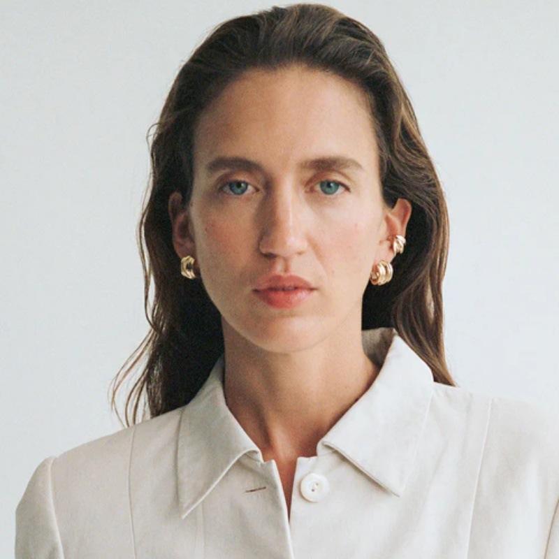 Modische Exquisite Leichte Luxus Vielseitige Ohrringe, Hochwertige Unregelmäßige Metall 18K Gold Plated Echte Goldohrringe.