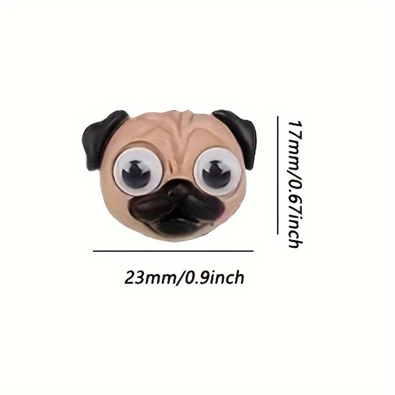 6-Pack Pug Dog Cartoon Refrigerator Magnets, Cute Decorative ABS Fridge Magnets, Personalized Kitchen Office Whiteboard