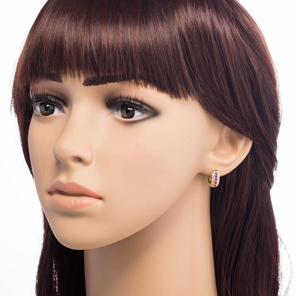 Elegant Stylish Pierced Fashion Gold Plated Gift Gems Jewelry Hoop Earrings for Women Earrings