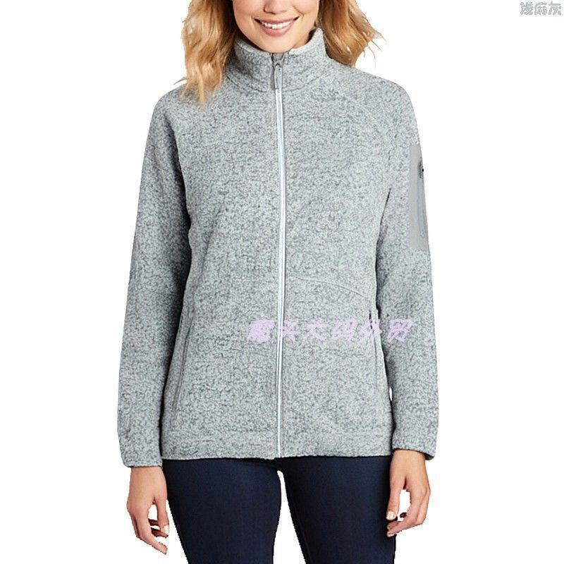 

Немецкий кардиган на молнии с одинарной пружиной, женский спортивный большого размера, вязаный, на флисовой подкладке, для улицы, со стойкой, теплая верхняя одежда 587 Light hemp Ash 40