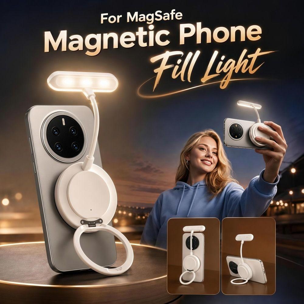 Rechargeable For MagSafe Photo Light Multi-Angle Flexible Selfie Ring Light  Photography