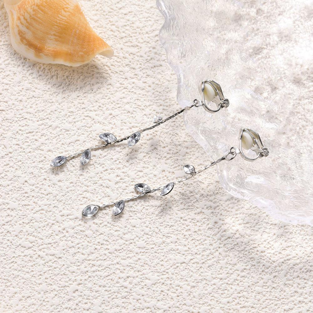 Leaves and Wicker Fashion Ear Clips Without Ear Piercings High-grade Ear Accessories Temperament All Match