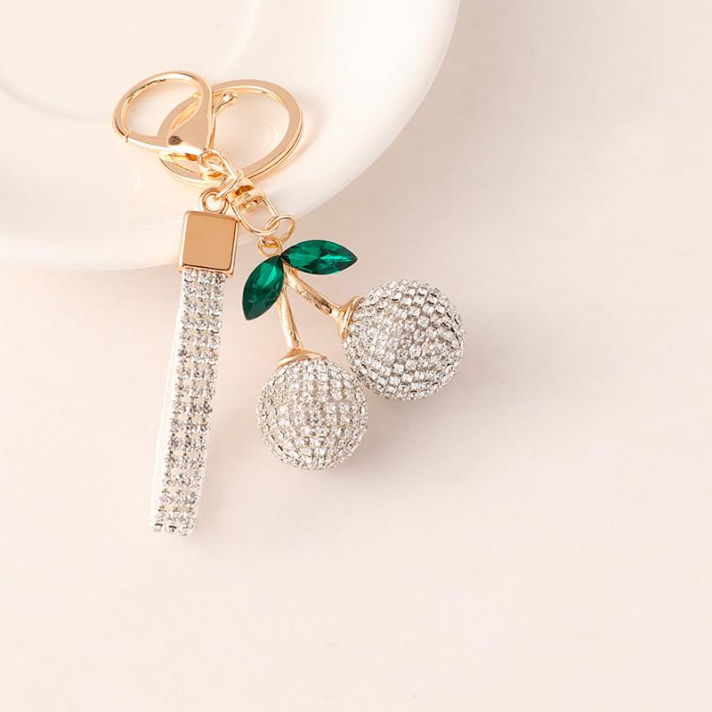 2025 New Cherry KeyChain Claw Chain Craft Full Crystal Rhinestone Women's Luxury Bags Pendant Souvenir Gifts for Family Friend