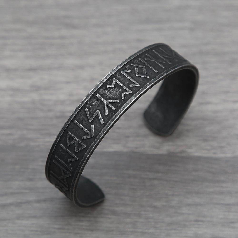 Punk Retro Nordic Viking Rune Bracelet for Men Women Stainless Steel Tree of Life Bracelet  Amulet Jewelry Gift