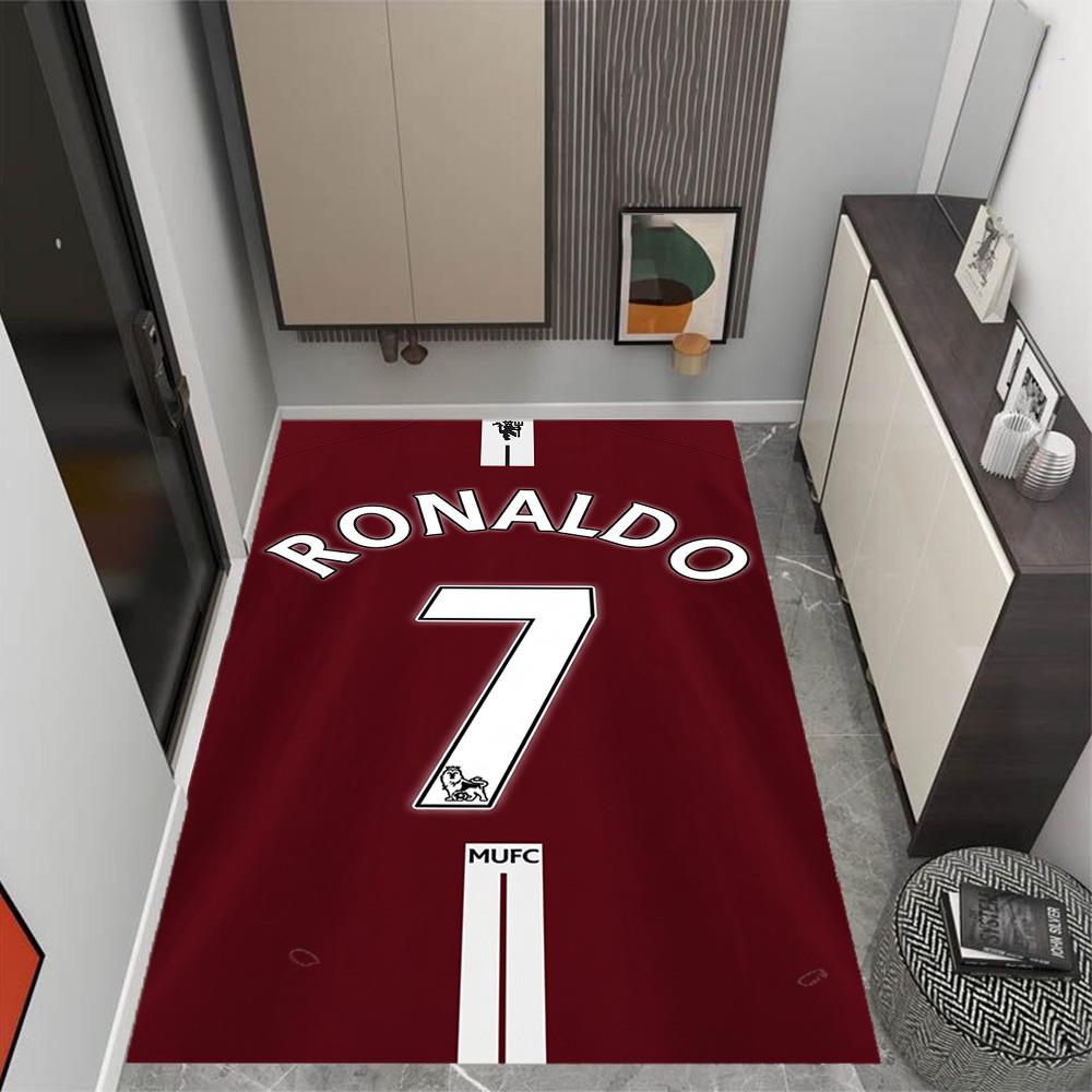 Ronaldo's Number Seven Jersey Floor Mat Perfect for Decorate Room Playrooms Bedrooms Game Room Antislip Carpet Anime Office Decor Wedding Party Gift