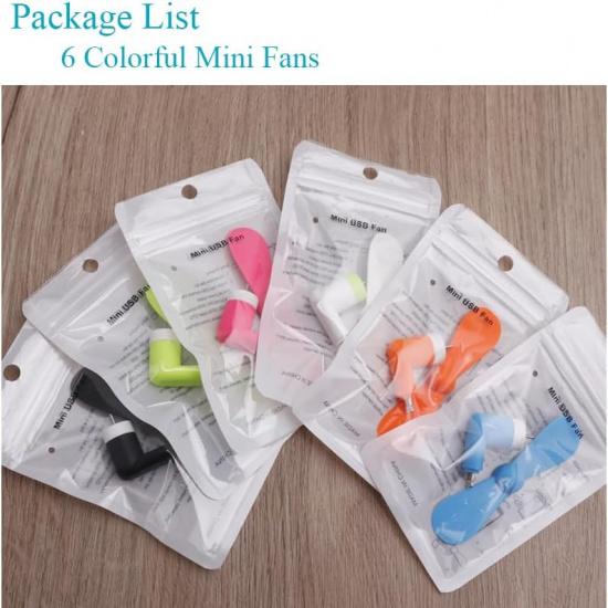 MIMIRACLE Mini Cellphone Fan Portable Mobile Phone Fan Compatible with iPhone Cell Phone Summer Accessories (6 Pack)