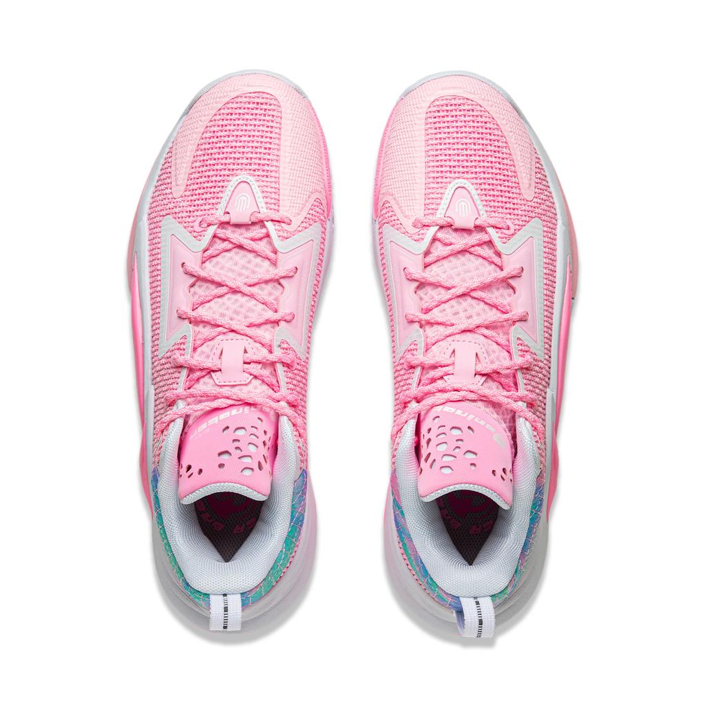 New LiNing BadFive Hunter 1 Slip Resistant Coverage Lightweight Rebound Low Top Outdoor Basketball Shoes Men's Neon Pink ABFV003-3