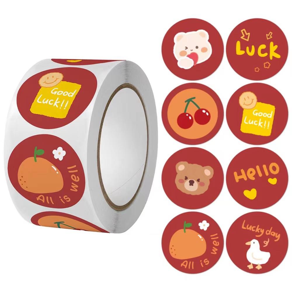 

Приглашения на свадьбу Милые наклейки Милые мультяшные животные Бумага для поделок X067 A12-500pcs-2.5cm