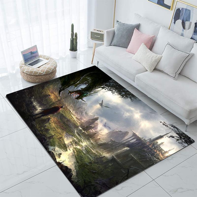 Praktisk Fantasiverden Teppe Kjøkkenmatte Inngangsdørmatte Soveromsgulvdekorasjon Stue Teppe Bad Sklisikkert teppe