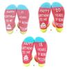 Festival Jacquard Socks with Blessing Letters Soles for Women Men Teens Aged 18 to 21 Cotton Birthday Party Hosiery