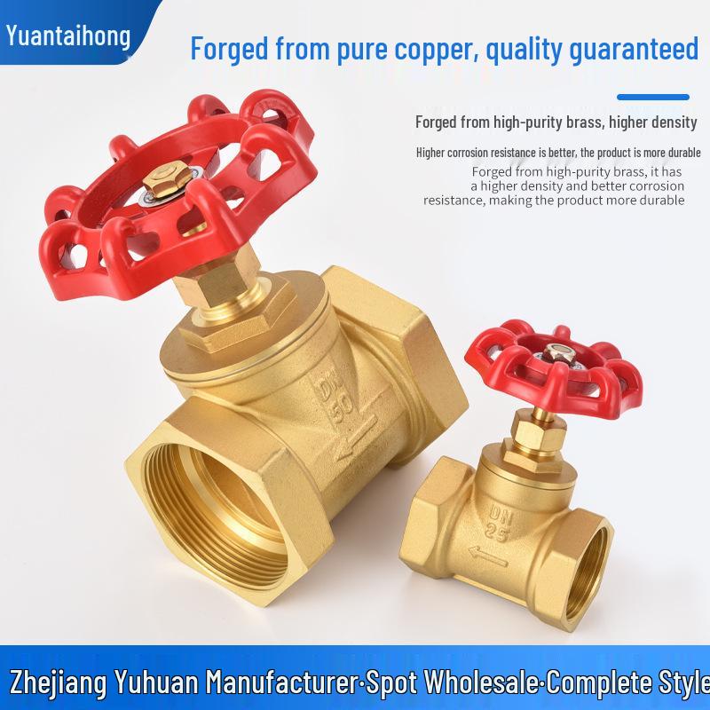 Brass DN25 Rising Stem Stop Valve - Threaded Shut-off Tap for Water Systems