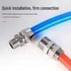 Copper Nickel Quick Connect Pneumatic Fitting PC8-02: Straight Lock Nut Air Tube, 6-16mm.