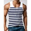 Stripe Plaid Tank Tops Fashion Men's Tops Tees Sleeveless Fitness Vest Harajuku Streetwear T-shirt