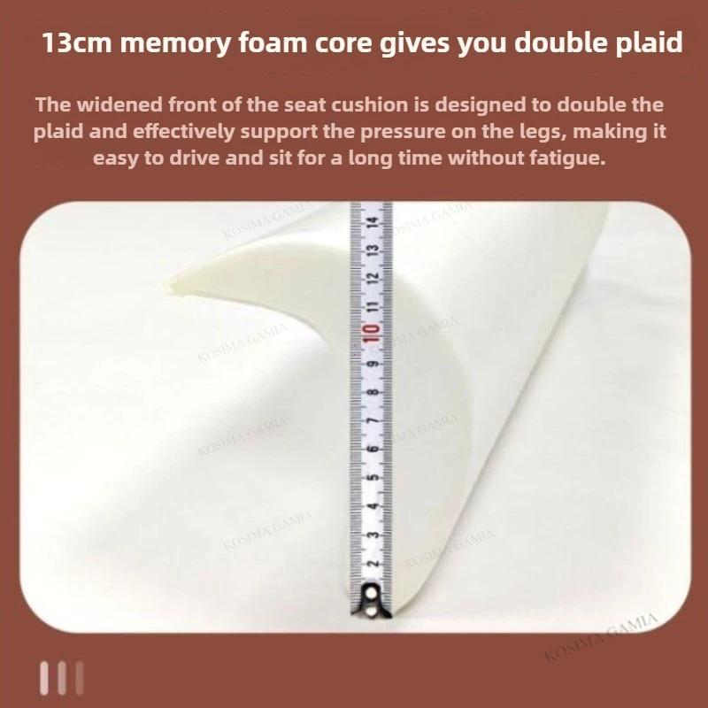 Memory Foam Leg Support New Suede Cover Non-slip Adjustable Seat Extender Thick Padding Car Seat Cushion Car Seat Leg Rest