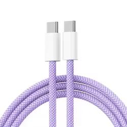 Hot Selling 1M 2M PD Quick Charging Type C Cable 60W Fast Data Transfer with Nylon Jacket for Mobile Phone