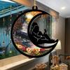 Modern Hanging Acrylic Ornament Featuring Romantic Couple For Decor Car