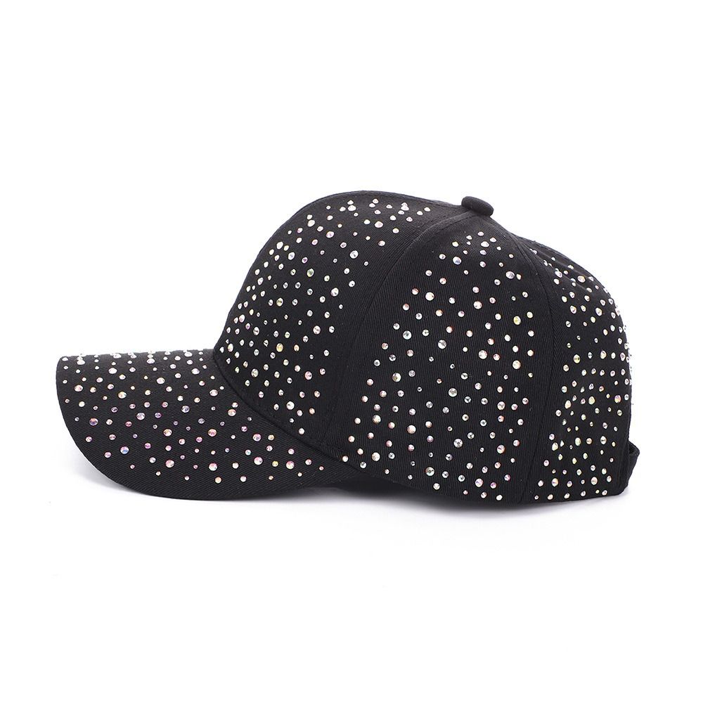 Solid Color Hotfix Rhinestones Baseball Cap Creative Sunscreen hat  Summer