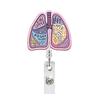 Acrylic Heart Lung Brain Kidney Retractable Pull Badge Reel For Nurse Doctor Id Lanyard Name Tag Key Ring Chain Clips Hospital
