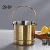 Ice Bucket for Drinks And Snacks Stainless Steel with Removable Strainer, Bar Wine Champagne Beer Chilling Cooler Red Wine, Portable Home KTV