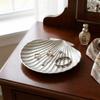 Creative Delicate Seashell Wooden Storage Tray Decorative Conch Shape Storage Holder Retro Storage Container Tableware Display