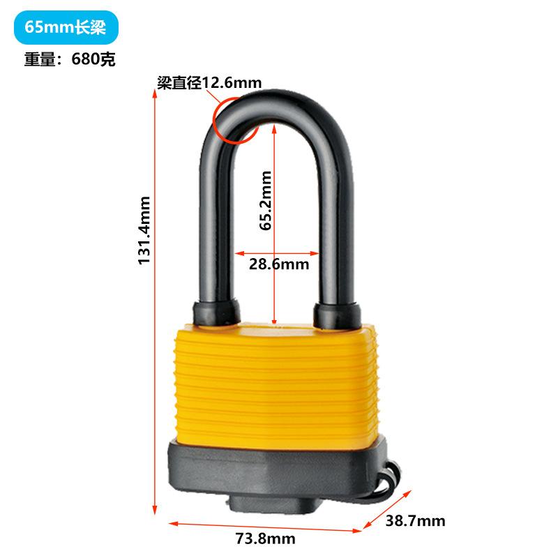 1Set Outdoor Splashproof Padlock With Key Heavy Duty Padlock For Storage Units Gym Lockers Garage Fence And Shed Weatherproof S