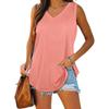 Canotta Calda 2025 Scollo a V Coda di Rondine Senza Maniche Monocolore - T-shirt da Donna Stile Europeo & Americano