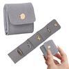 Mini Travel Jewelry Roll Bag with Buckle Portable Foldable Travel Jewelry Storage Box Small Jewelry Box for Earrings Rings