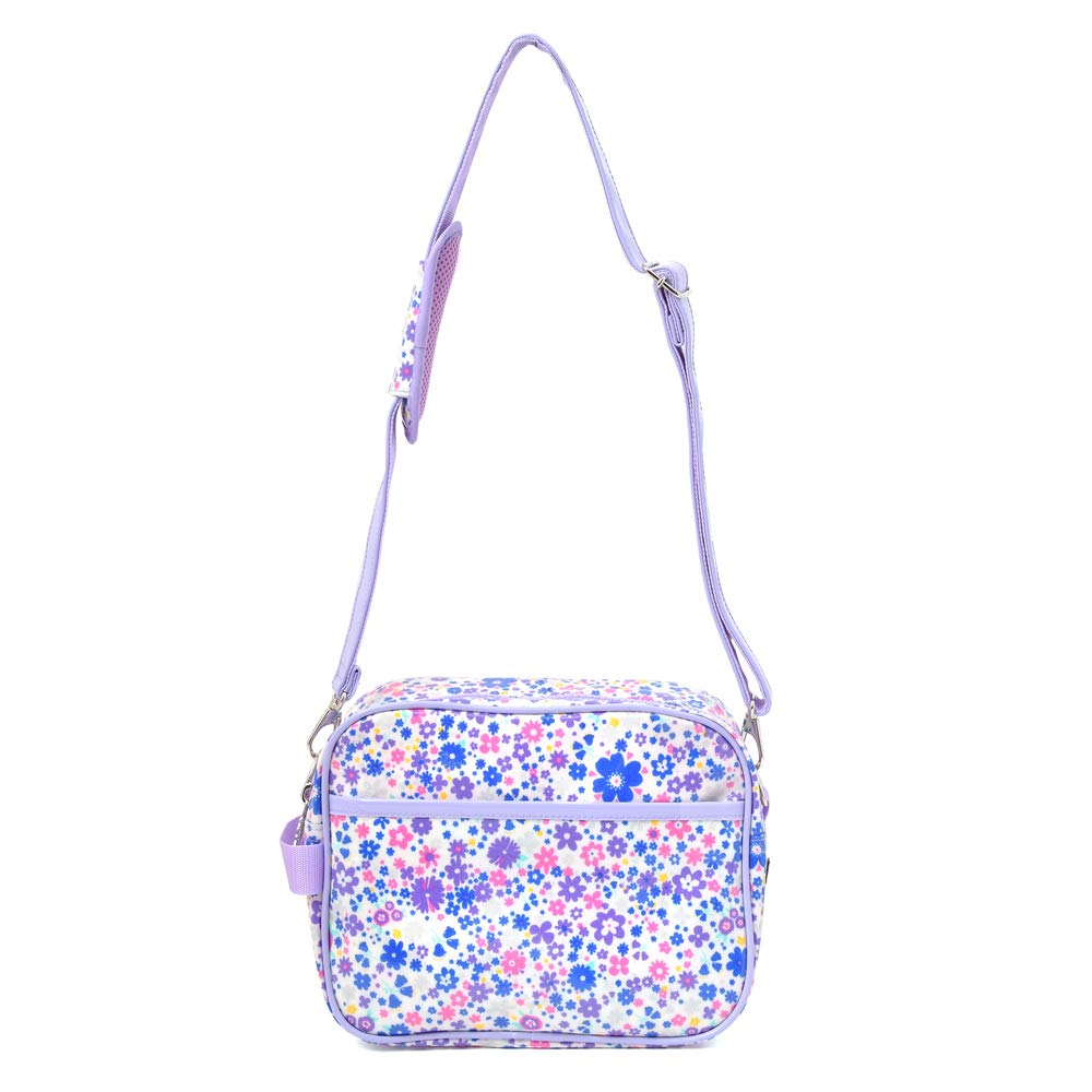 BUNTE Süßigkeiten-Stil Schultasche für Mädchen, Umhängetasche, Kinder-Kindergarten-Umhängetasche, Niedliches Blumenmuster Luftige Dusche (Lavendel) N0533200