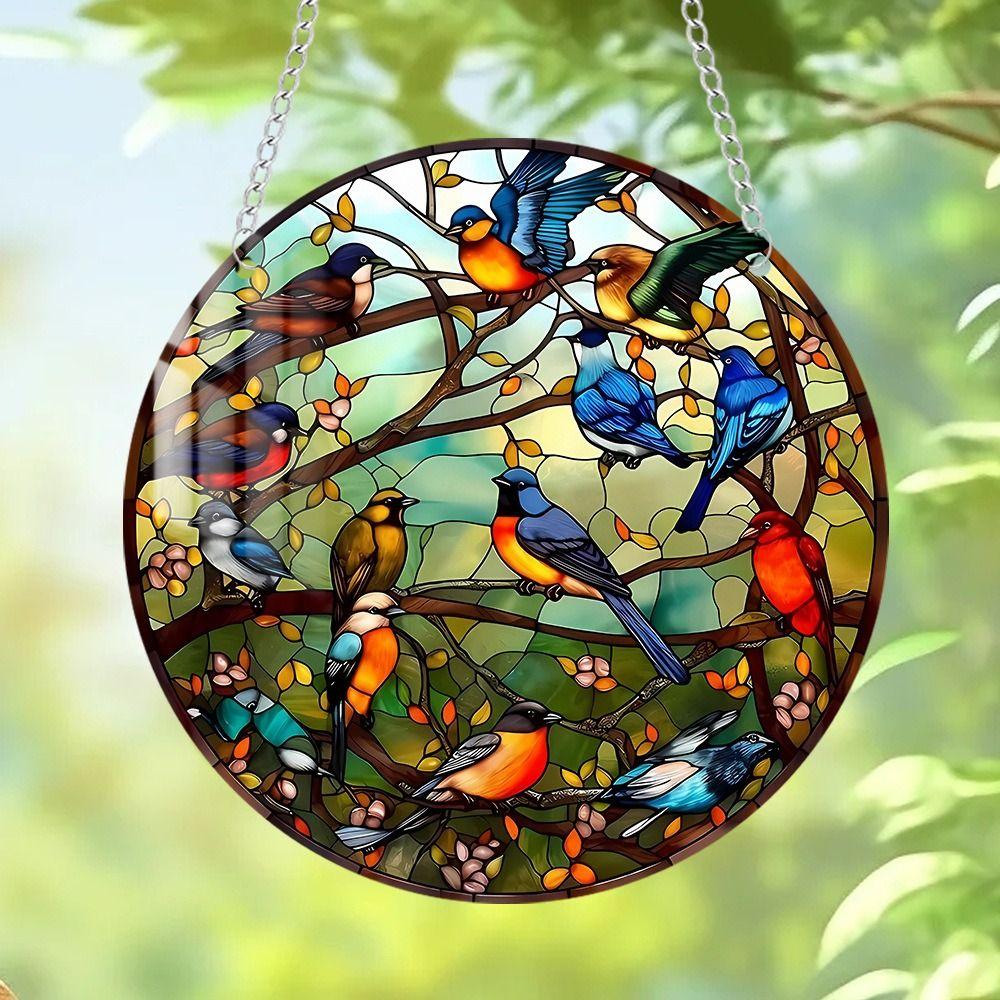Acrylic Stained Window Hanging Suncatcher Colorful Wall Hanging Decoration  Living Room