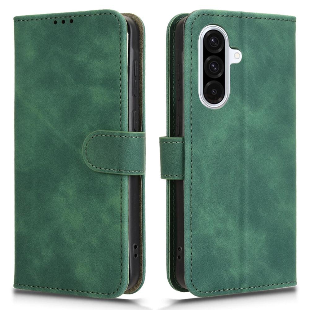 

Для Samsung Galaxy A36 5G Шкіряний чохол з ефектом шкіри, протиударний, гаманець-книжка, відкидна кришка для телефону Green
