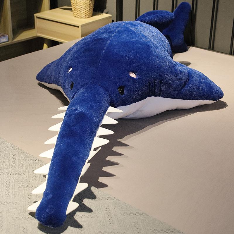 Simulation Sägehai Plüschtiere Kuscheltier Schwertwal Fisch Puppe Wal Cartoon Weiches Schlafkissen Kinder Mädchen Baby Lustiges Geschenk 55cm