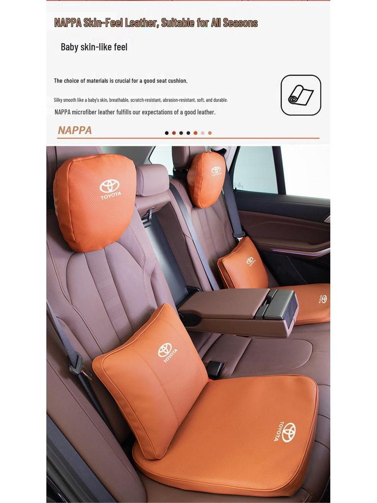 Compatible Neck Pillow & Lumbar Support for Toyota Corolla, Camry, Vios, Yaris, Levin, RAV4