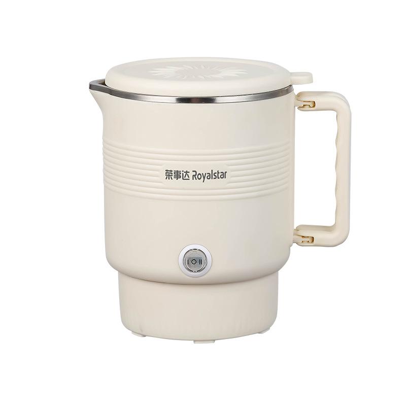 

800ml Portable Folding Electric 304 Stainless Steel Boiling Kettle 2 Gear Adjust Noodle Cooking Multifunction Pot EU белый