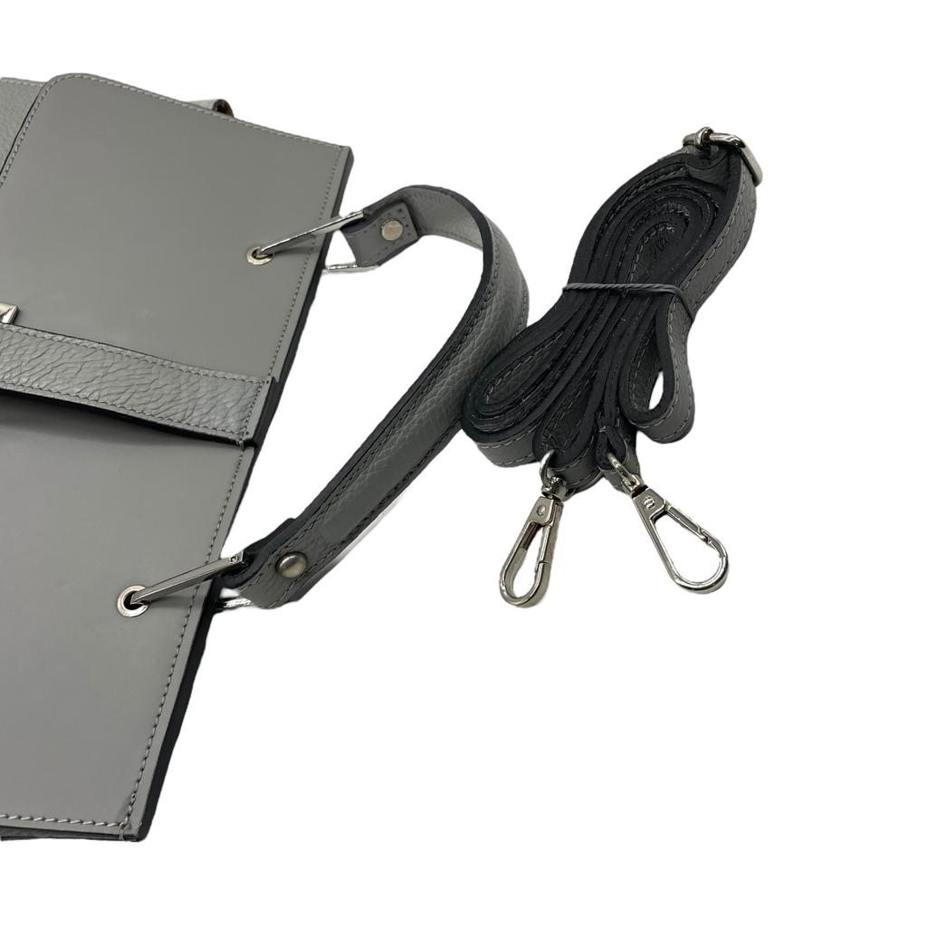 Used CAMELLIAHandbag gray leather/Suede Women