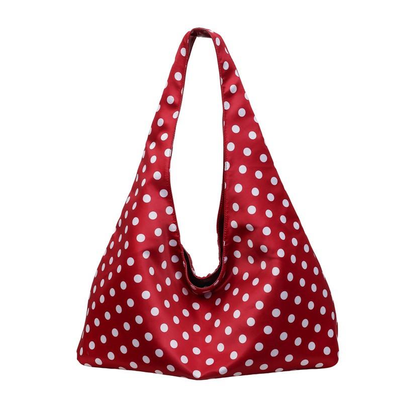 Grote capaciteit Polka Dot Schoudertote Tas Dames Dagelijkse Pendel Kantoor Gebruik PU Waterdruppel Vorm