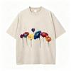 Vintage Floral Print Casual T-shirt Soft Cotton Blend Unisex Gift for Mom Birthday Daily Wear